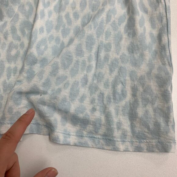 ALC Karlie Top Womens S Leopard Cotton Crew Neck Puff 3/4 Sleeve Pullover *READ - Picture 12 of 16